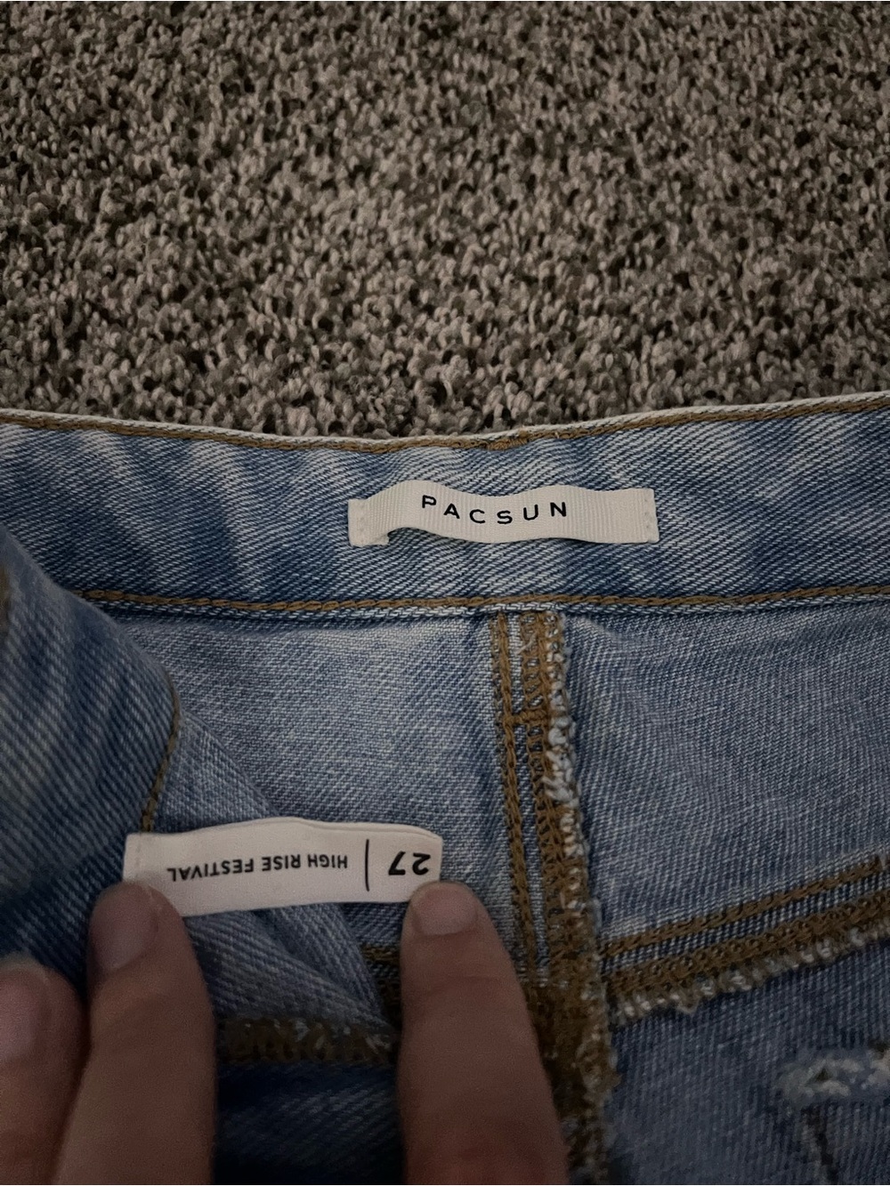 PacSun Light Wash High-Rise Denim Shorts